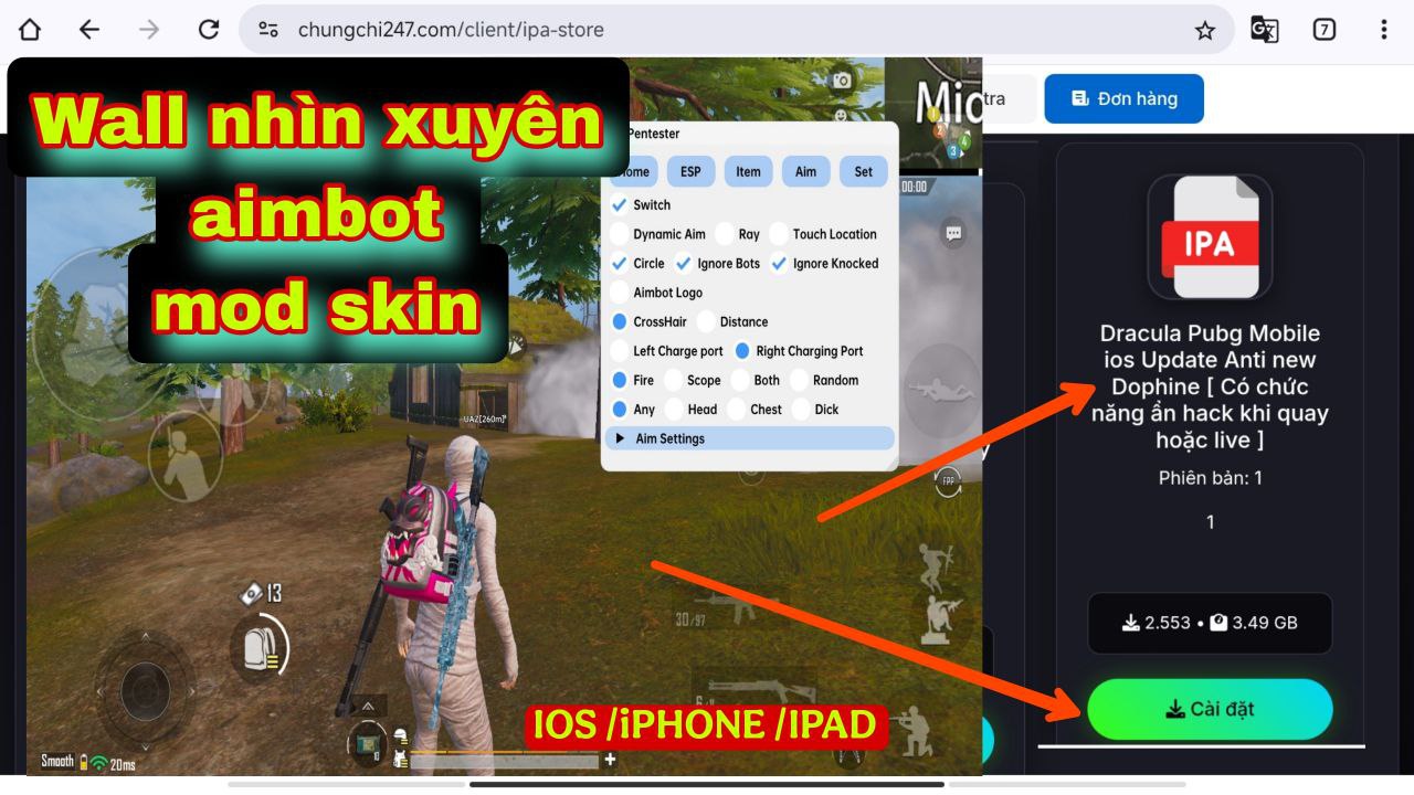 Hack DƠI QUỶ IOS FREE TEST
