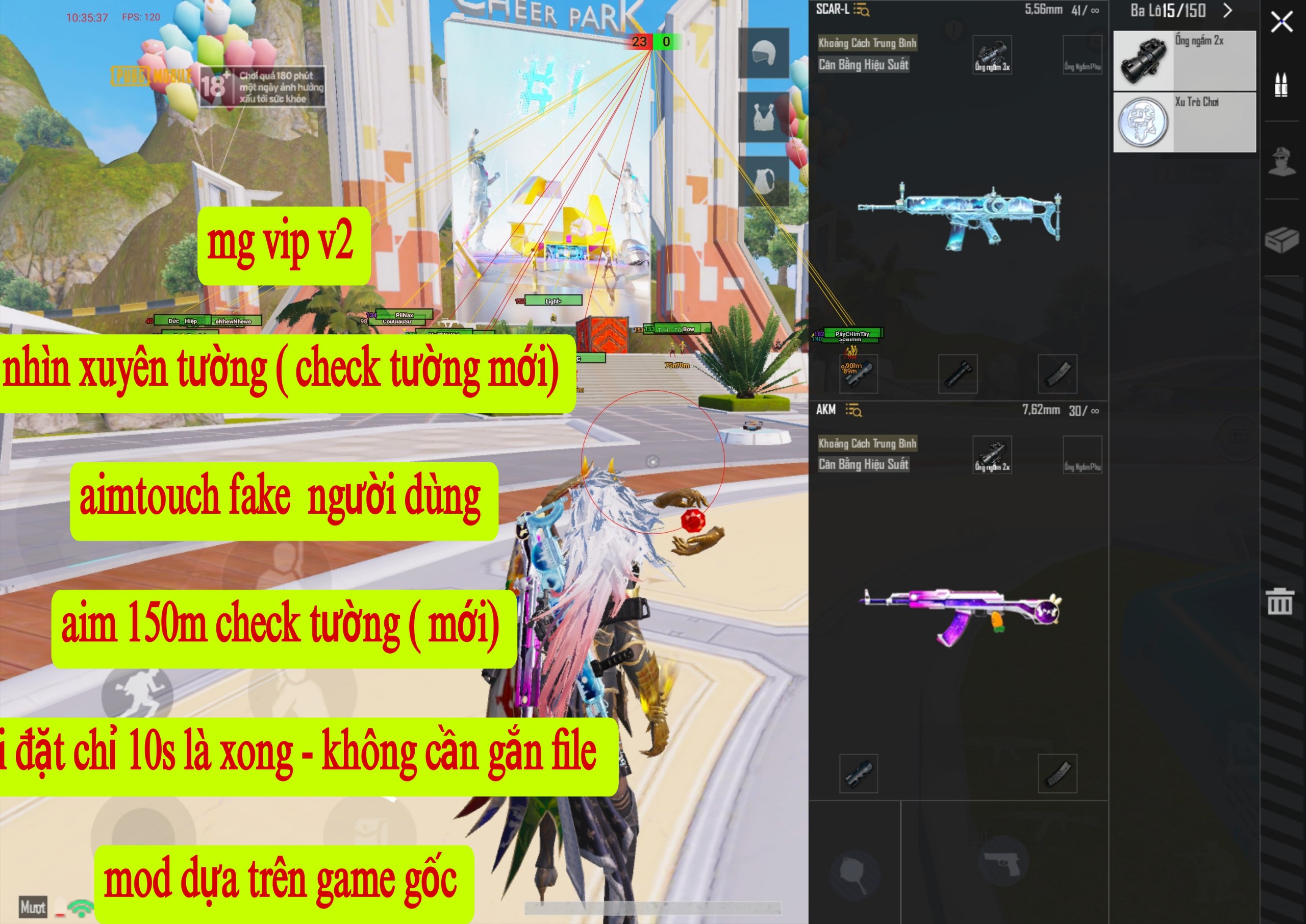 Hack HACK MG LOADER V2 ( AIM FAKE TOUCH)